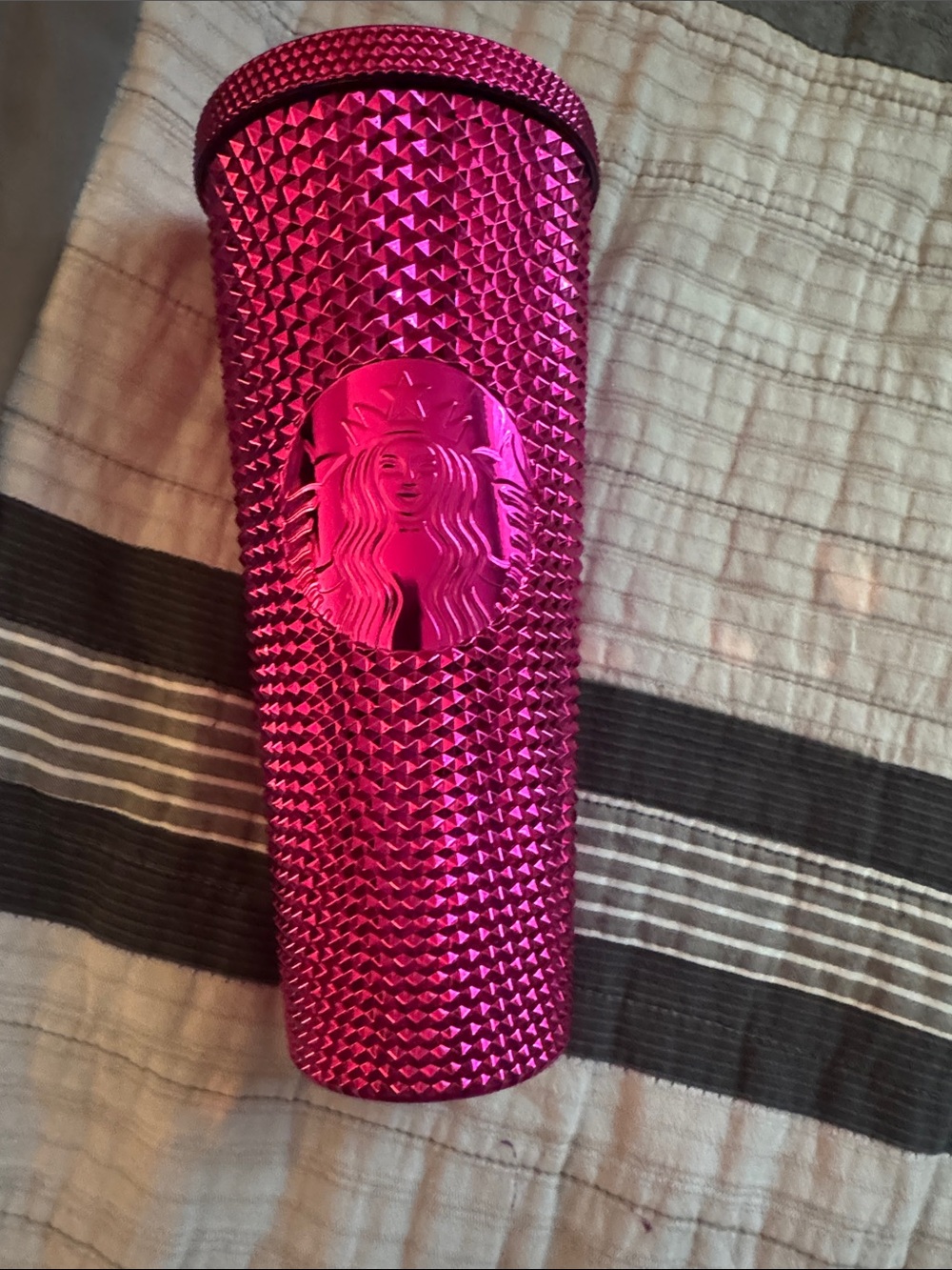 Starbucks Metallic Fuchsia Studded Tumbler